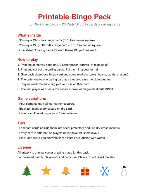 Instructions page preview