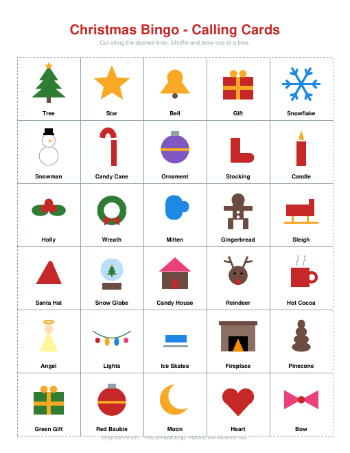 Christmas calling cards preview
